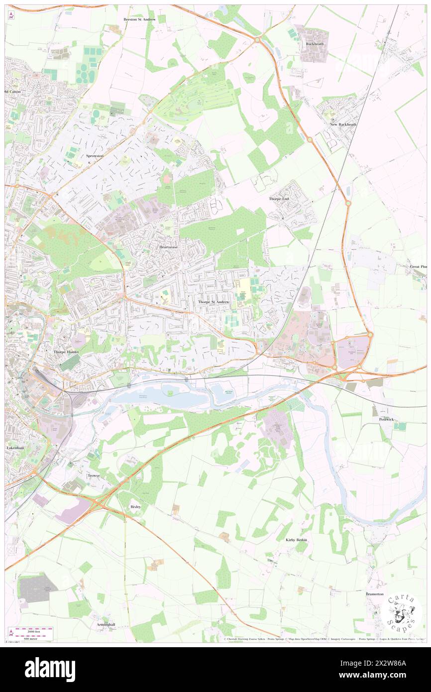 Thorpe st andrew map Cut Out Stock Images & Pictures Alamy