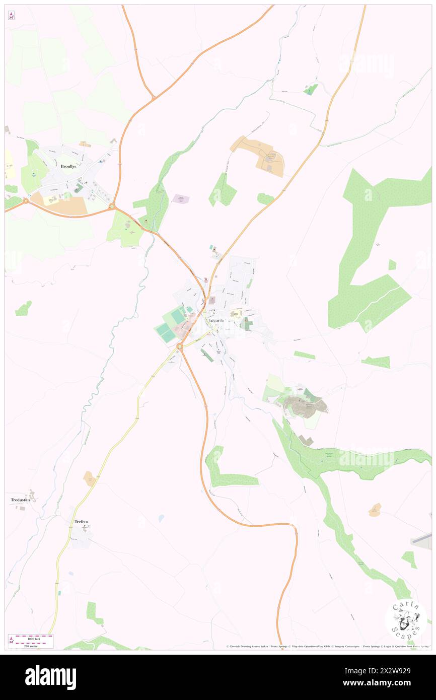 Talgarth, Sir Powys, GB, United Kingdom, Wales, N 51 59' 45'', S 3 13' 55'', map, Cartascapes Map published in 2024. Explore Cartascapes, a map revealing Earth's diverse landscapes, cultures, and ecosystems. Journey through time and space, discovering the interconnectedness of our planet's past, present, and future. Stock Photo