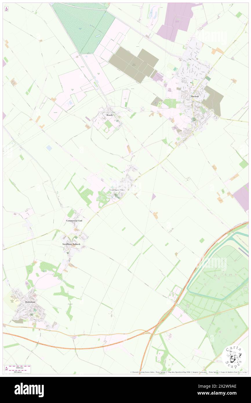 Swaffham Prior, Cambridgeshire, GB, United Kingdom, England, N 52 15' 9'', N 0 17' 59'', map, Cartascapes Map published in 2024. Explore Cartascapes, a map revealing Earth's diverse landscapes, cultures, and ecosystems. Journey through time and space, discovering the interconnectedness of our planet's past, present, and future. Stock Photo