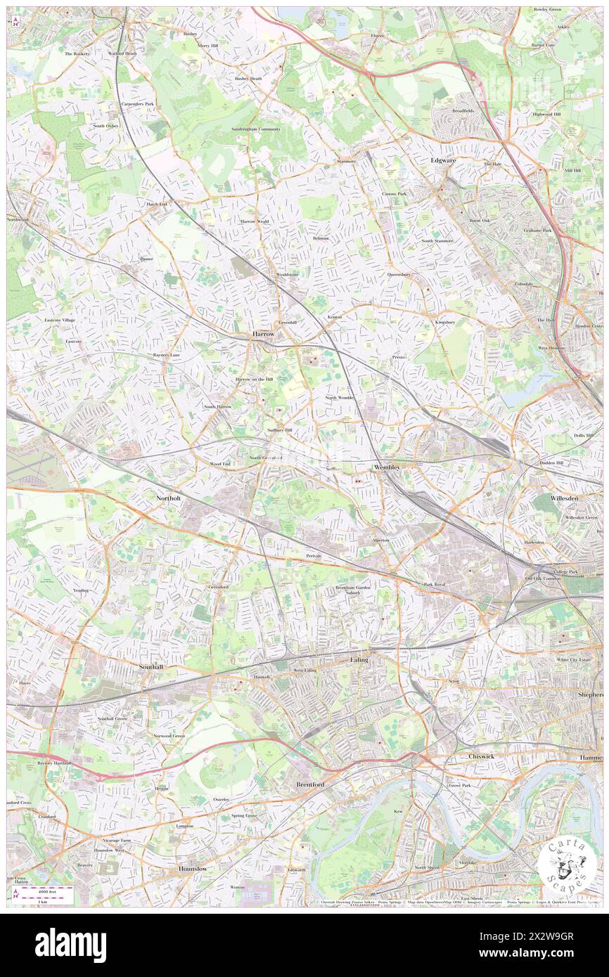 Sudbury, Greater London, GB, United Kingdom, England, N 51 33' 18'', S 0 19' 24'', map, Cartascapes Map published in 2024. Explore Cartascapes, a map revealing Earth's diverse landscapes, cultures, and ecosystems. Journey through time and space, discovering the interconnectedness of our planet's past, present, and future. Stock Photo