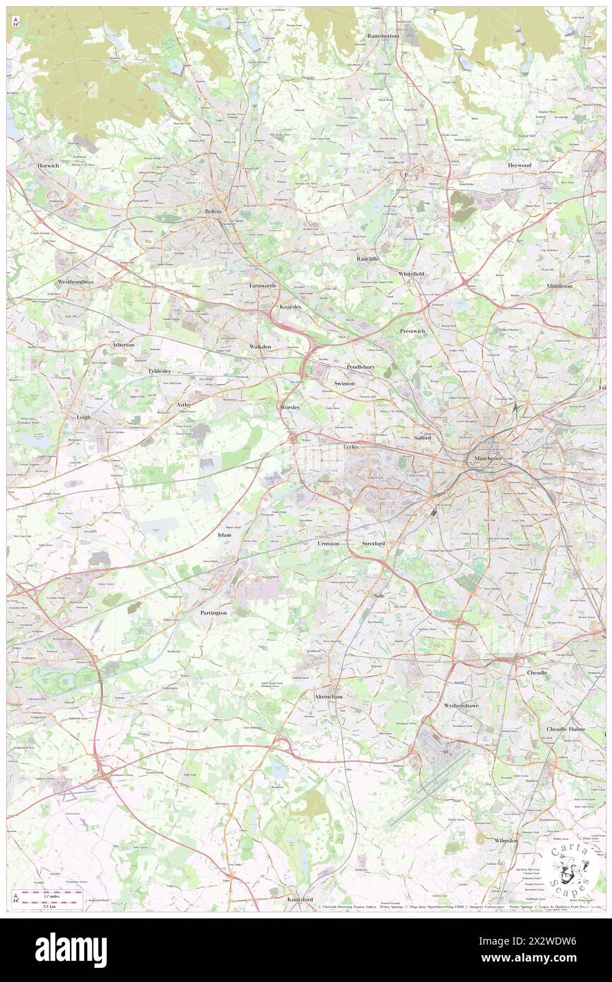 Salford, City and Borough of Salford, GB, United Kingdom, England, N 53 29' 15'', S 2 17' 25'', map, Cartascapes Map published in 2024. Explore Cartascapes, a map revealing Earth's diverse landscapes, cultures, and ecosystems. Journey through time and space, discovering the interconnectedness of our planet's past, present, and future. Stock Photo