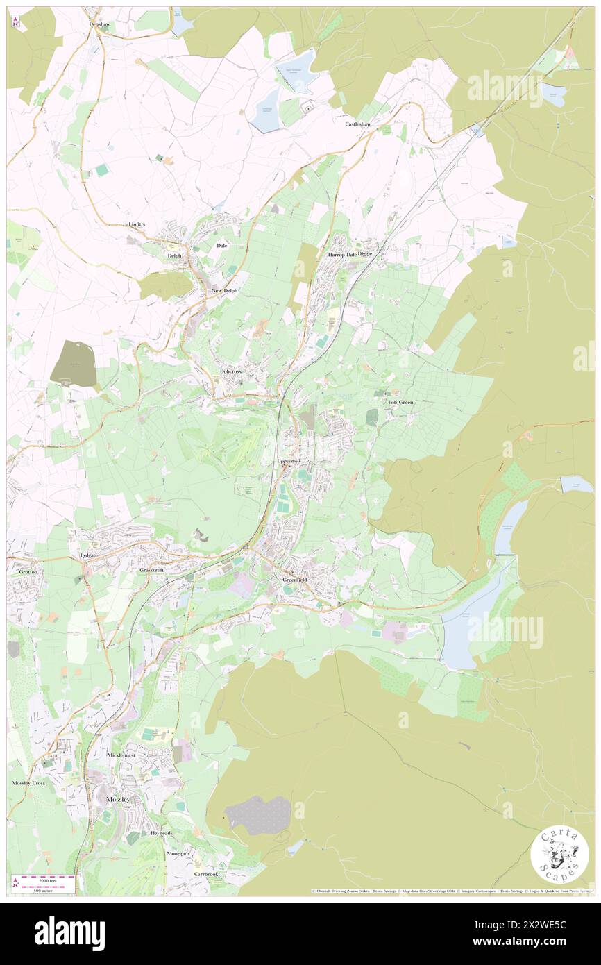 Saddleworth map hi-res stock photography and images - Alamy