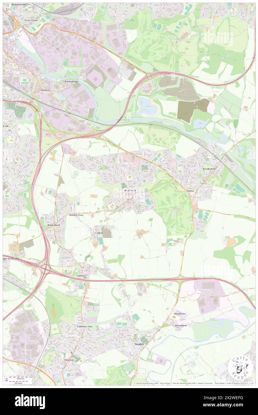 Rothwell, City and Borough of Leeds, GB, United Kingdom, England, N 53 44' 54'', S 1 28' 42'', map, Cartascapes Map published in 2024. Explore Cartascapes, a map revealing Earth's diverse landscapes, cultures, and ecosystems. Journey through time and space, discovering the interconnectedness of our planet's past, present, and future. Stock Photo
