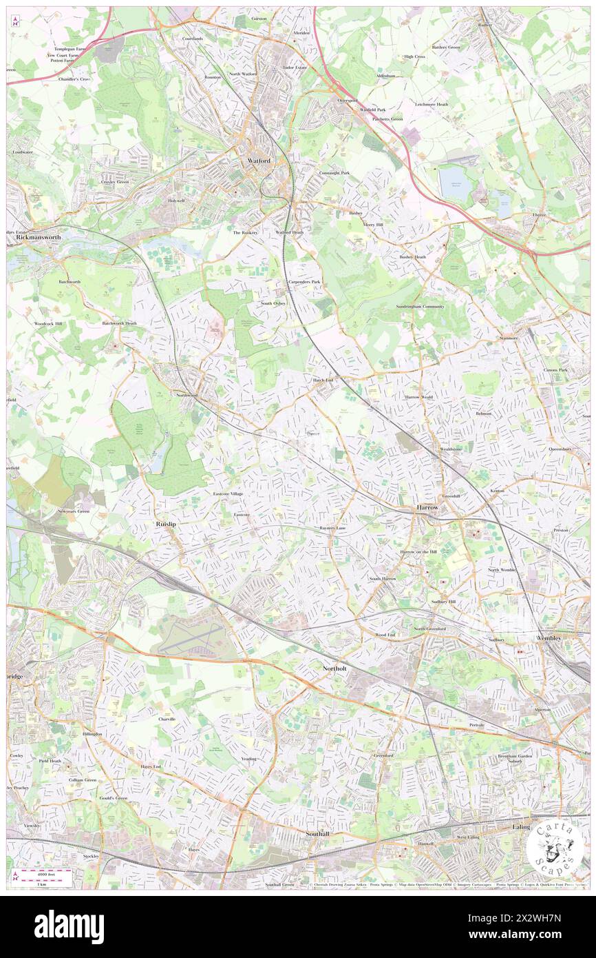 Pinner map Cut Out Stock Images & Pictures - Alamy