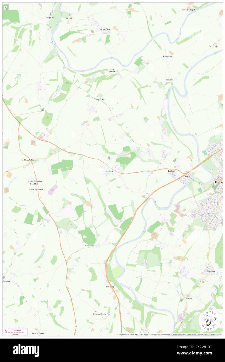 Peterstow, Herefordshire, GB, United Kingdom, England, N 51 55' 3'', S 2 38' 2'', map, Cartascapes Map published in 2024. Explore Cartascapes, a map revealing Earth's diverse landscapes, cultures, and ecosystems. Journey through time and space, discovering the interconnectedness of our planet's past, present, and future. Stock Photo