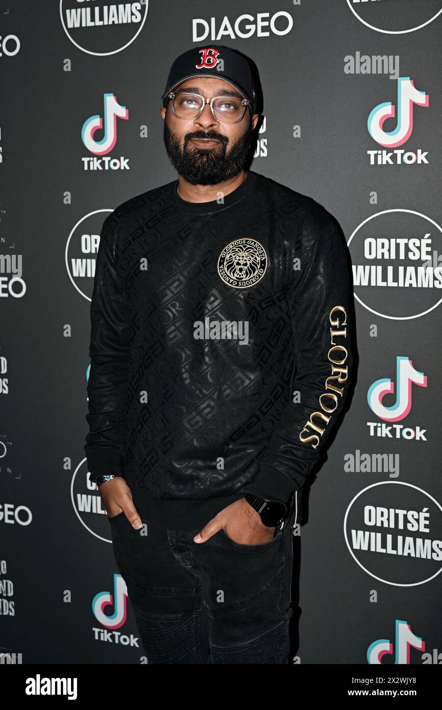 London, UK. 23 April 2024 Charles Bosco attends Oritsé Williams (JLS