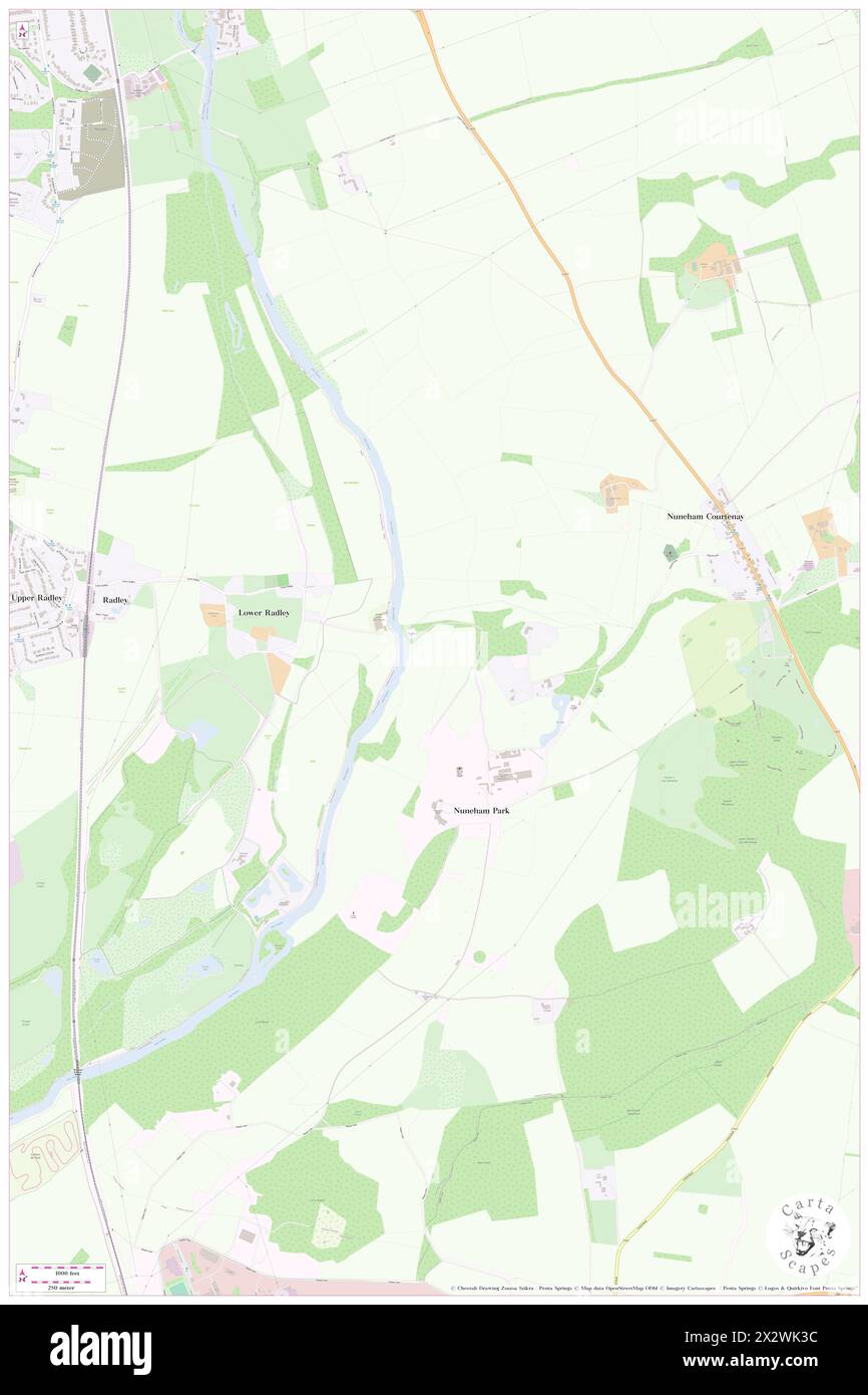 Nuneham Courtenay, Oxfordshire, GB, United Kingdom, England, N 51 41' 19'', S 1 12' 5'', map, Cartascapes Map published in 2024. Explore Cartascapes, a map revealing Earth's diverse landscapes, cultures, and ecosystems. Journey through time and space, discovering the interconnectedness of our planet's past, present, and future. Stock Photo