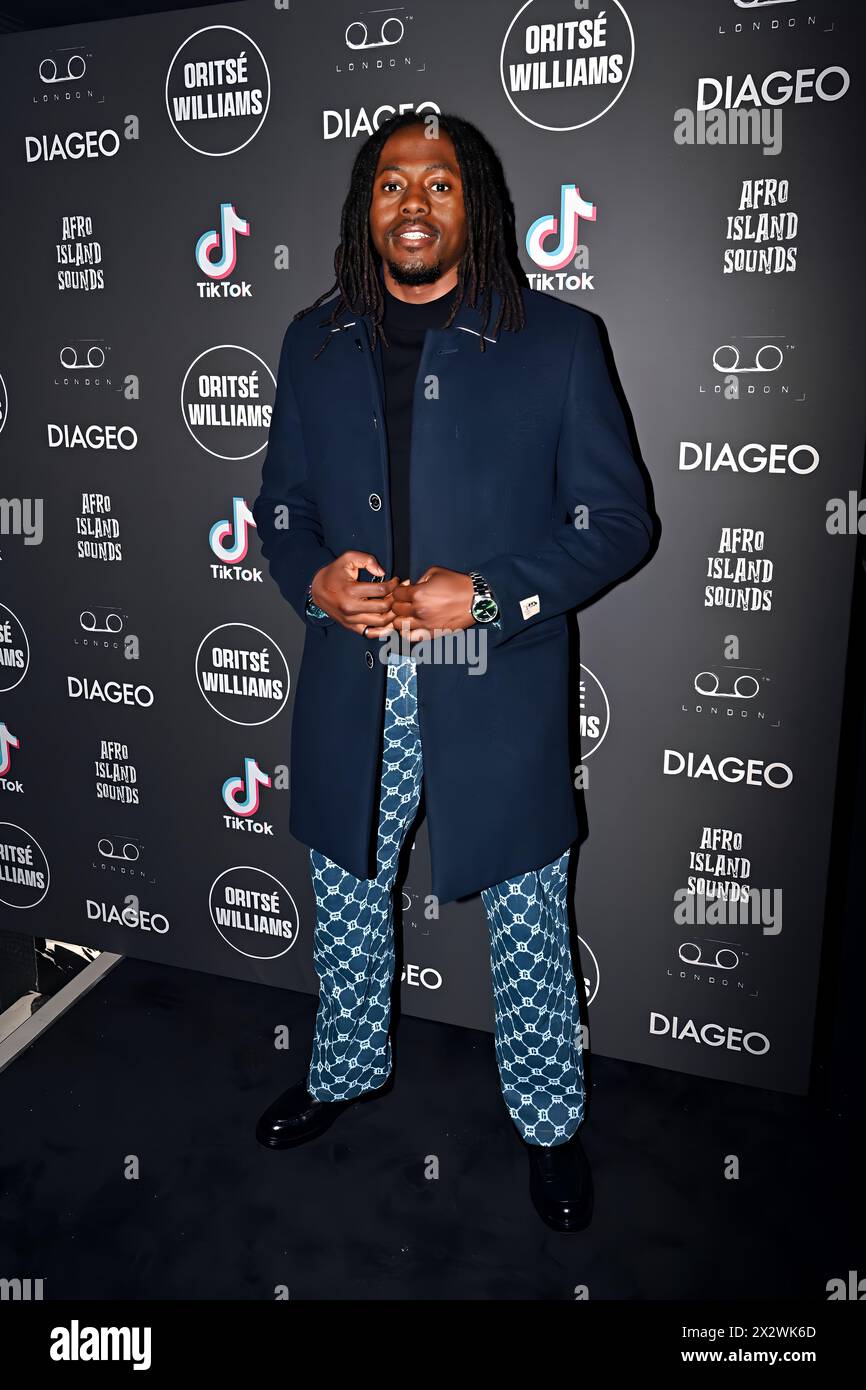London, UK. 23 April 2024 Guest attends Oritsé Williams (JLS) music