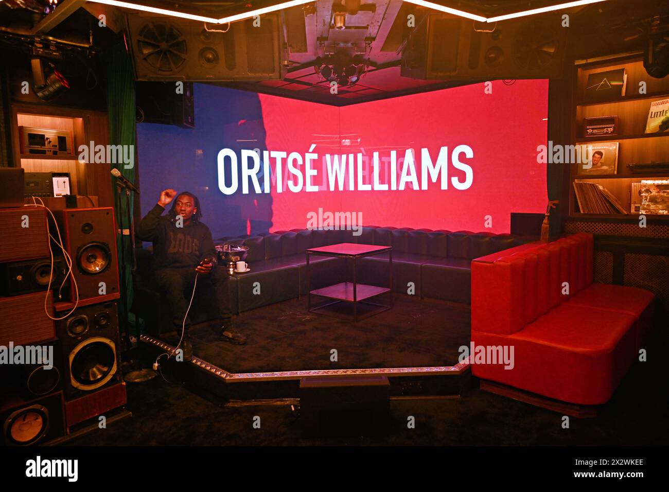 London, UK. 23 April 2024 Guest attends Oritsé Williams (JLS) music