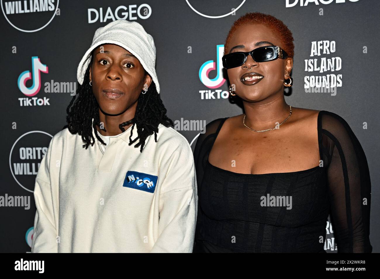London, UK. 23 April 2024 Versatile and Shardz attends Oritsé Williams