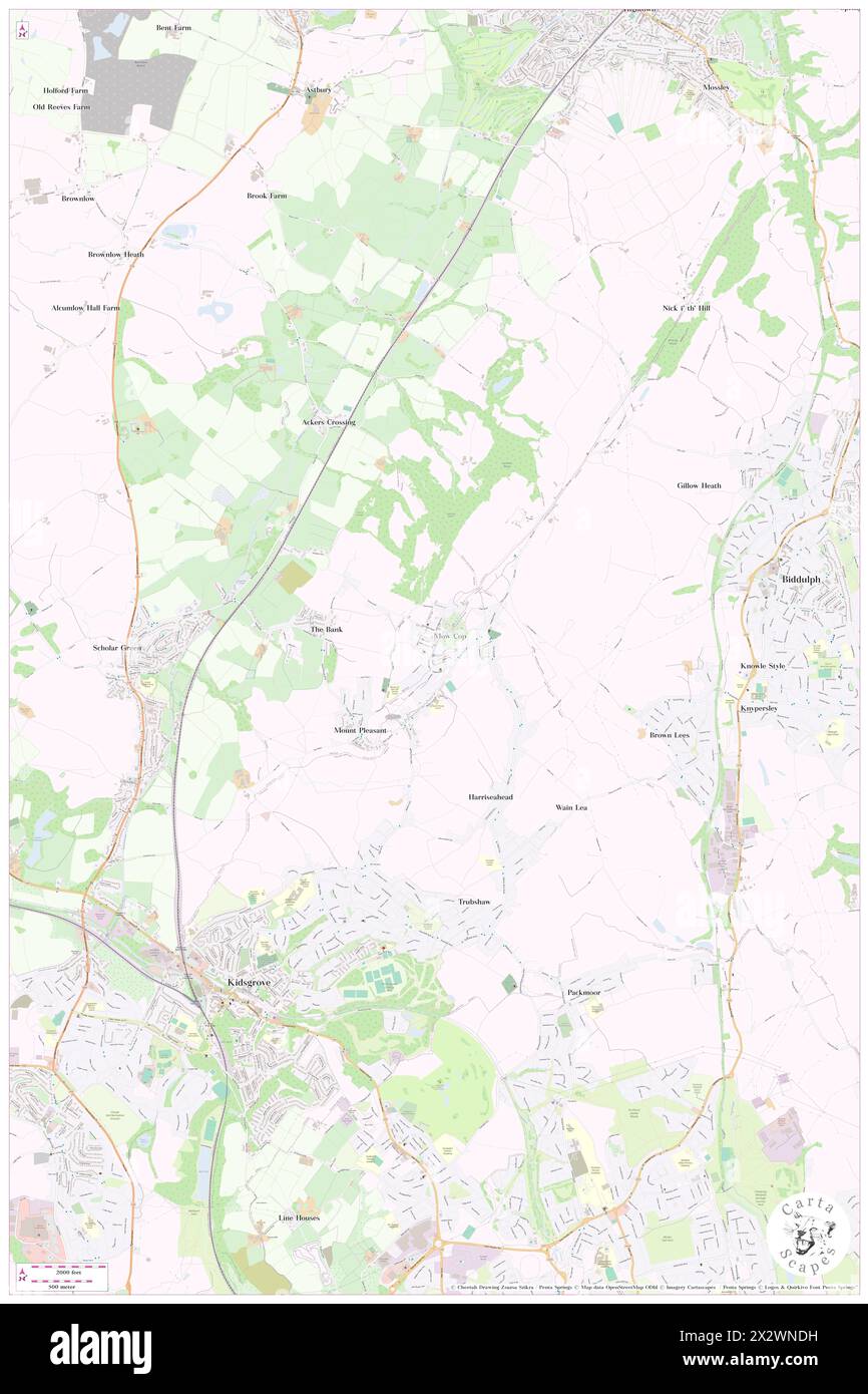 Mow Cop, Staffordshire, GB, United Kingdom, England, N 53 6' 40'', S 2 ...