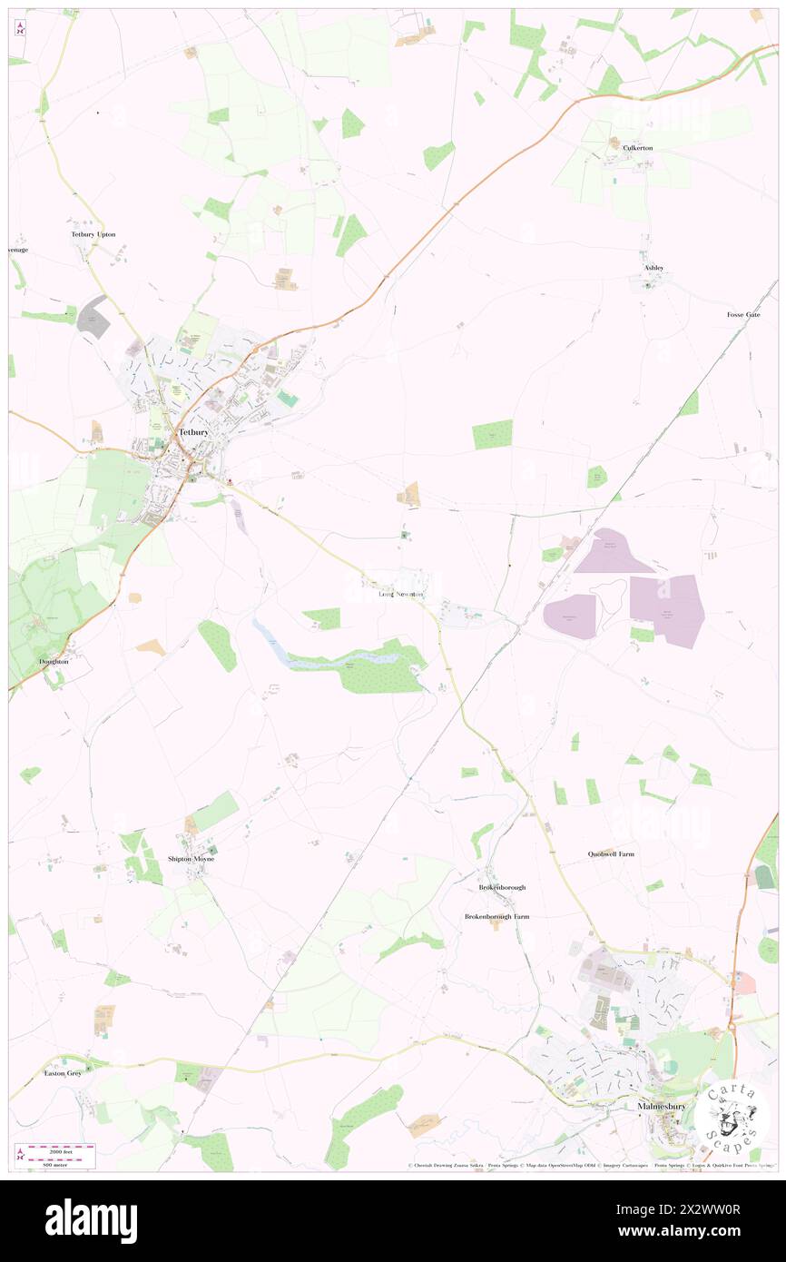Long Newnton, Gloucestershire, GB, United Kingdom, England, N 51 37' 35'', S 2 7' 59'', map, Cartascapes Map published in 2024. Explore Cartascapes, a map revealing Earth's diverse landscapes, cultures, and ecosystems. Journey through time and space, discovering the interconnectedness of our planet's past, present, and future. Stock Photo