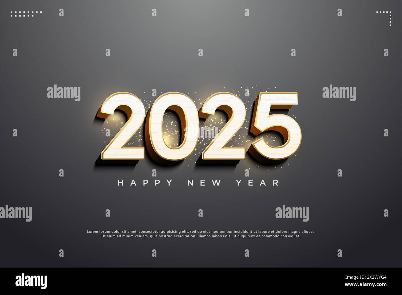 beautiful golden light effect background for 2025 new year celebration