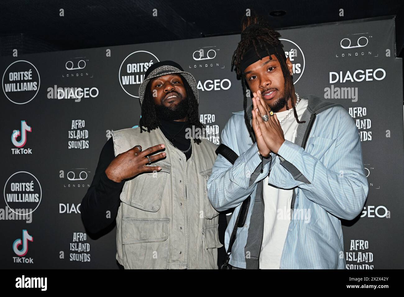 London, UK. 23 April 2024 Jazz Montell and Stefan Wade attends Oritsé