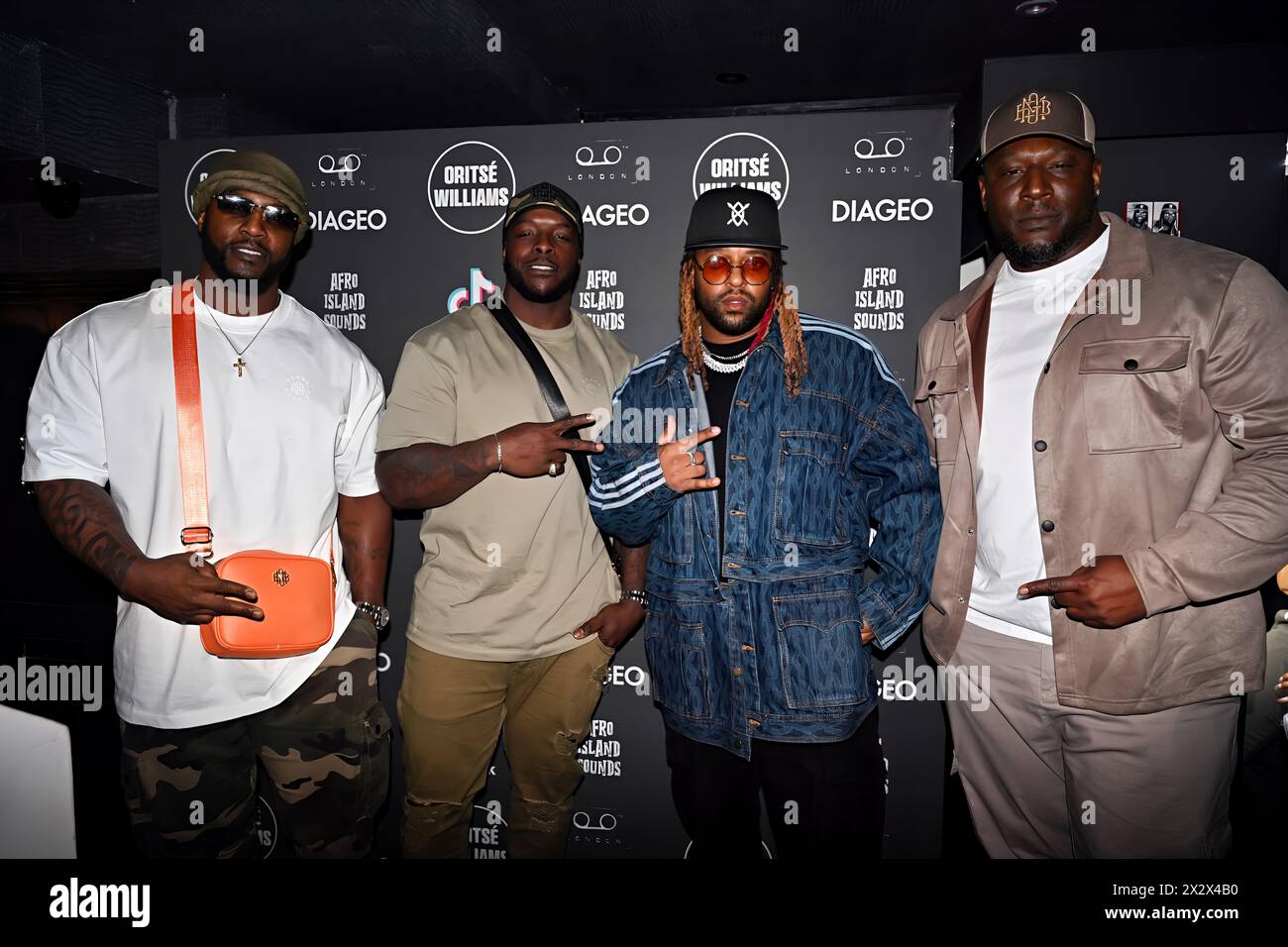 London, UK. 23 April 2024 Oritsé Williams and Adebayo Akinfenwa