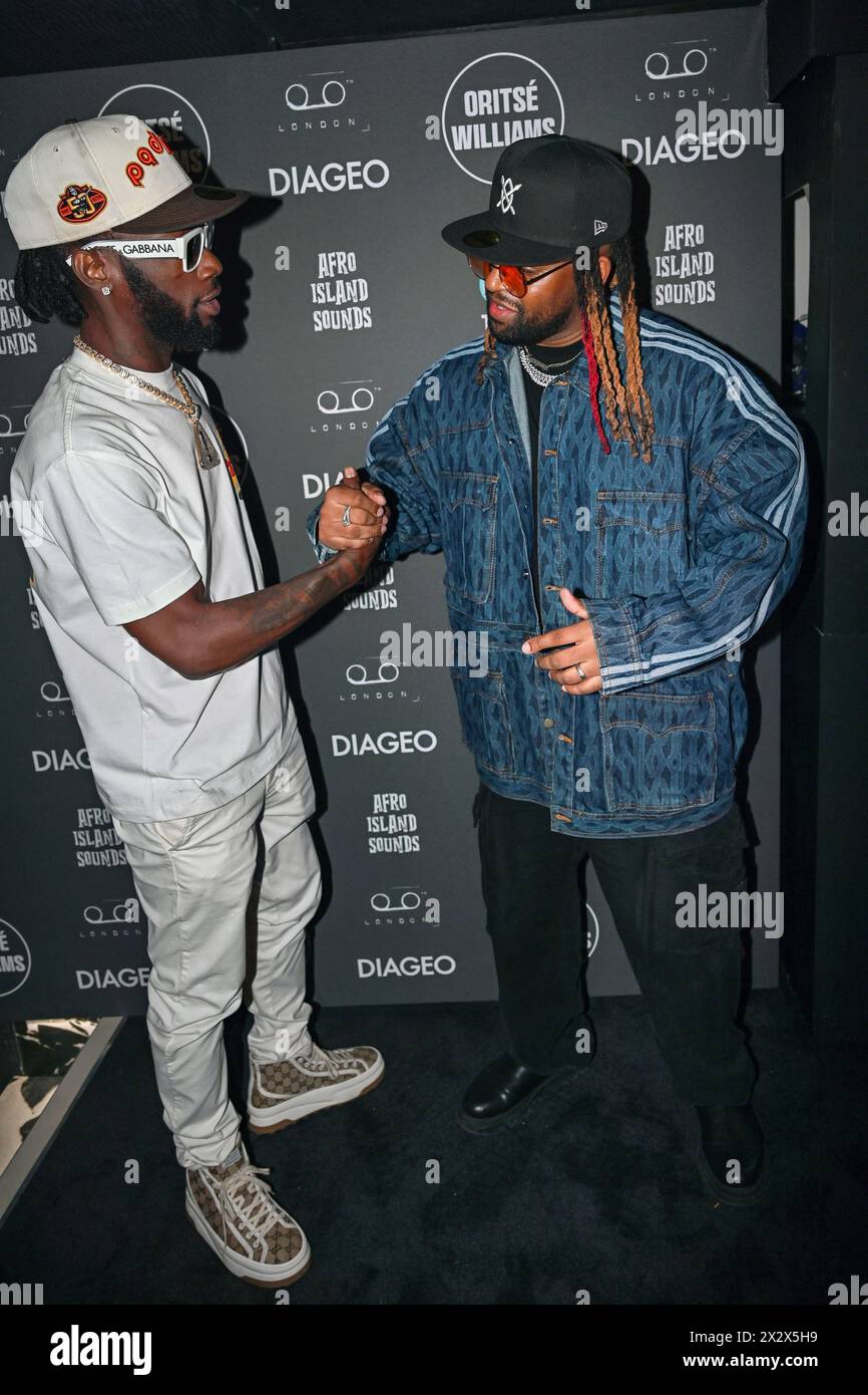 London, UK. 23 April 2024 Stylo G and Oritsé Williams attends Oritsé