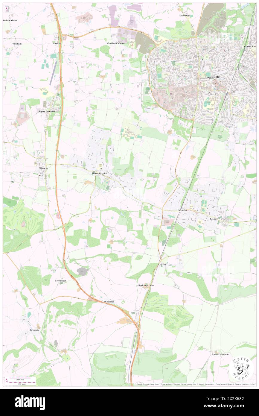 Hassocks, West Sussex, GB, United Kingdom, England, N 50 55' 41'', S 0 9' 58'', map, Cartascapes Map published in 2024. Explore Cartascapes, a map revealing Earth's diverse landscapes, cultures, and ecosystems. Journey through time and space, discovering the interconnectedness of our planet's past, present, and future. Stock Photo