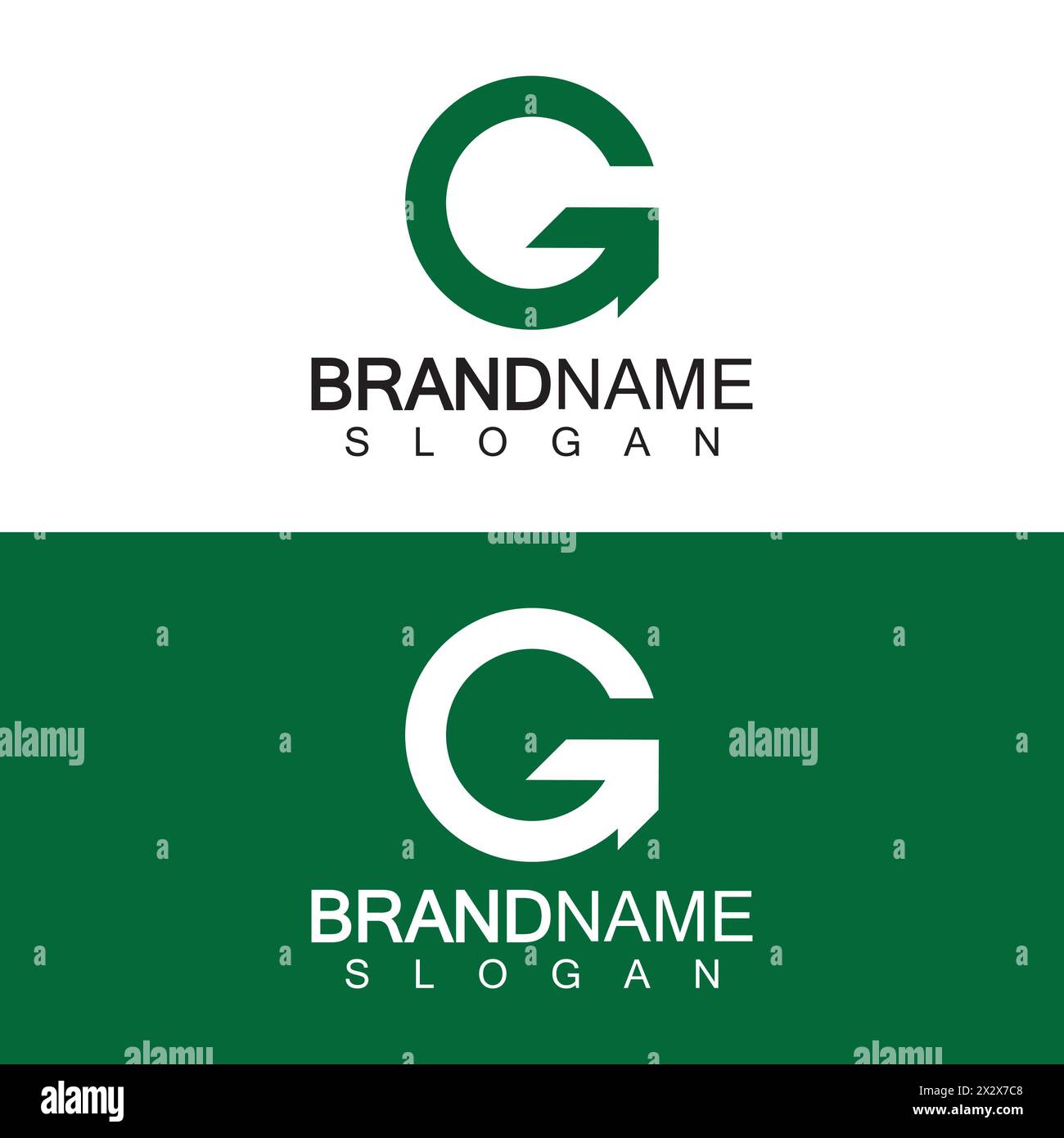 Letter G arrow logo vector template Stock Vector