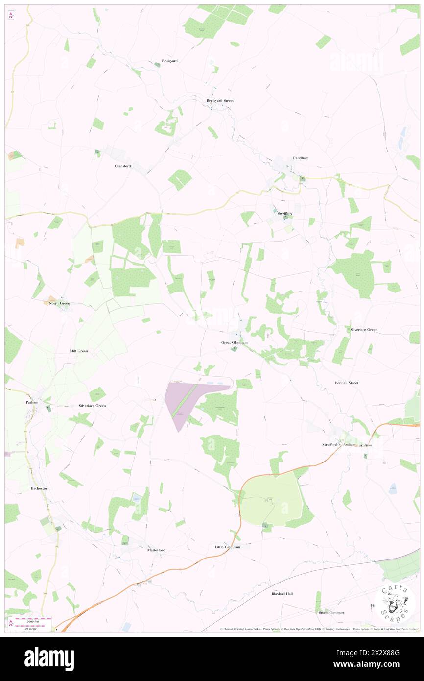 Great Glemham, Suffolk, GB, United Kingdom, England, N 52 12' 16'', N 1 25' 28'', map, Cartascapes Map published in 2024. Explore Cartascapes, a map revealing Earth's diverse landscapes, cultures, and ecosystems. Journey through time and space, discovering the interconnectedness of our planet's past, present, and future. Stock Photo