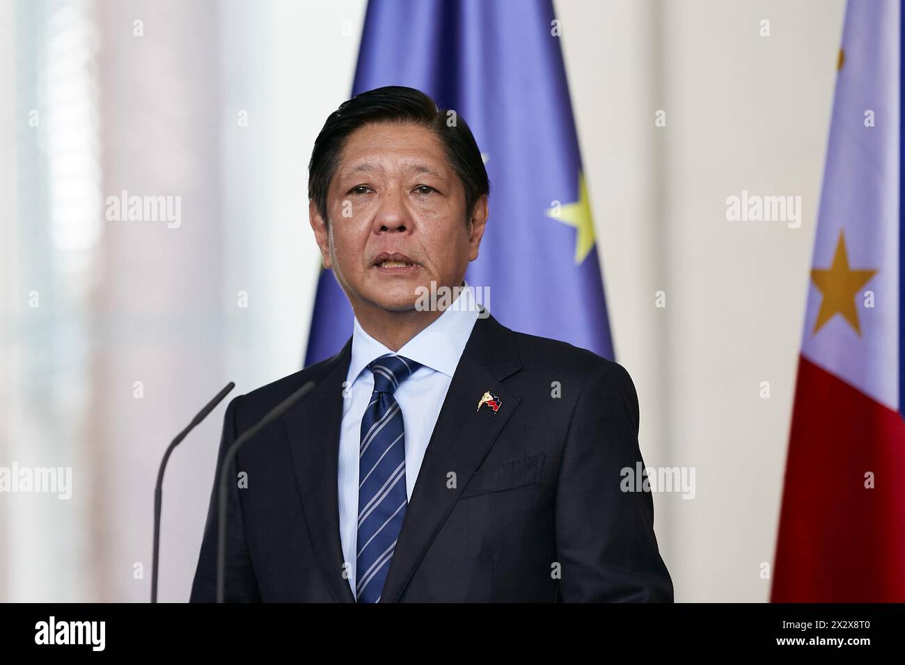 12.03.2024, Berlin, Berlin, Germany - The President of the Republic of the Philippines, Ferdinand Marcos Jr., at the press conference in the Chancelle Stock Photo