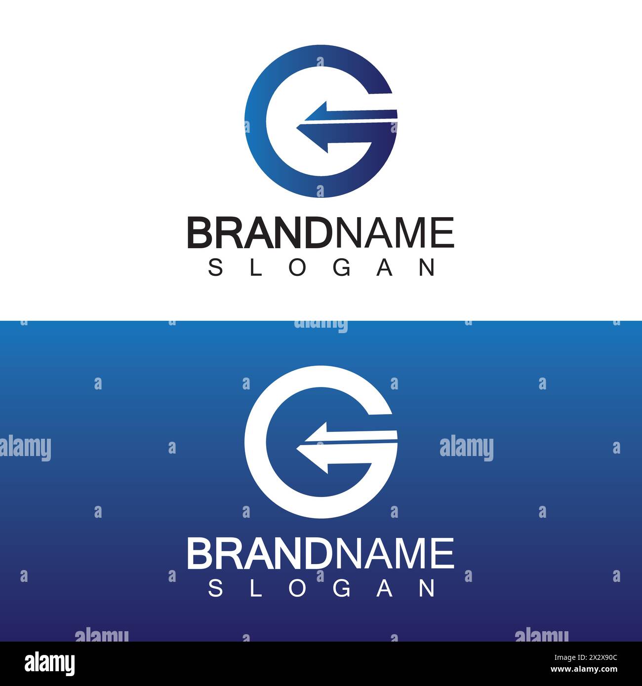 Letter G arrow logo vector template Stock Vector