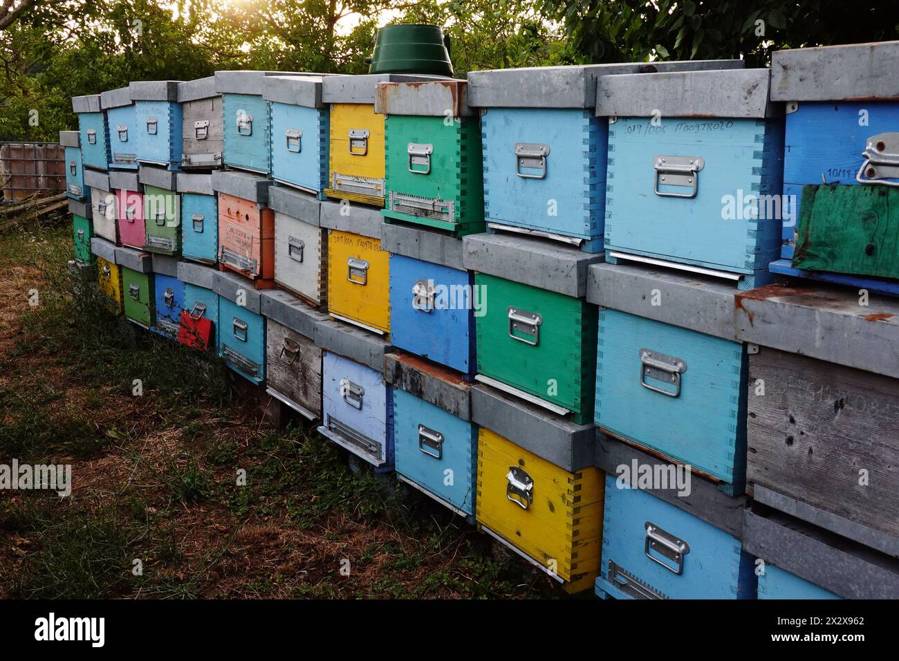 Colorful beehives italy hi-res stock photography and images - Alamy