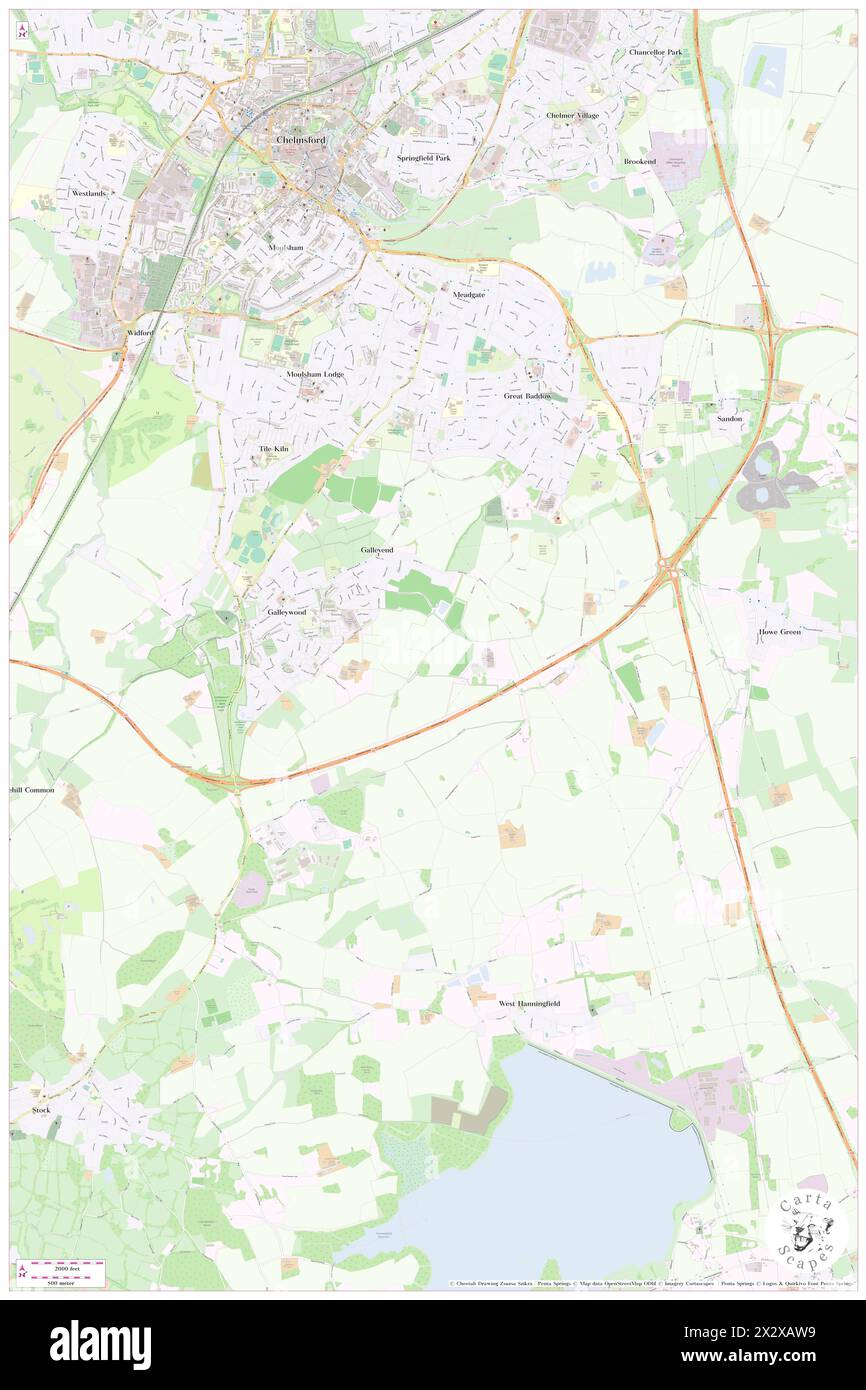 Galleywood, Essex, GB, United Kingdom, England, N 51 42' 0'', N 0 28' 14'', map, Cartascapes Map published in 2024. Explore Cartascapes, a map revealing Earth's diverse landscapes, cultures, and ecosystems. Journey through time and space, discovering the interconnectedness of our planet's past, present, and future. Stock Photo