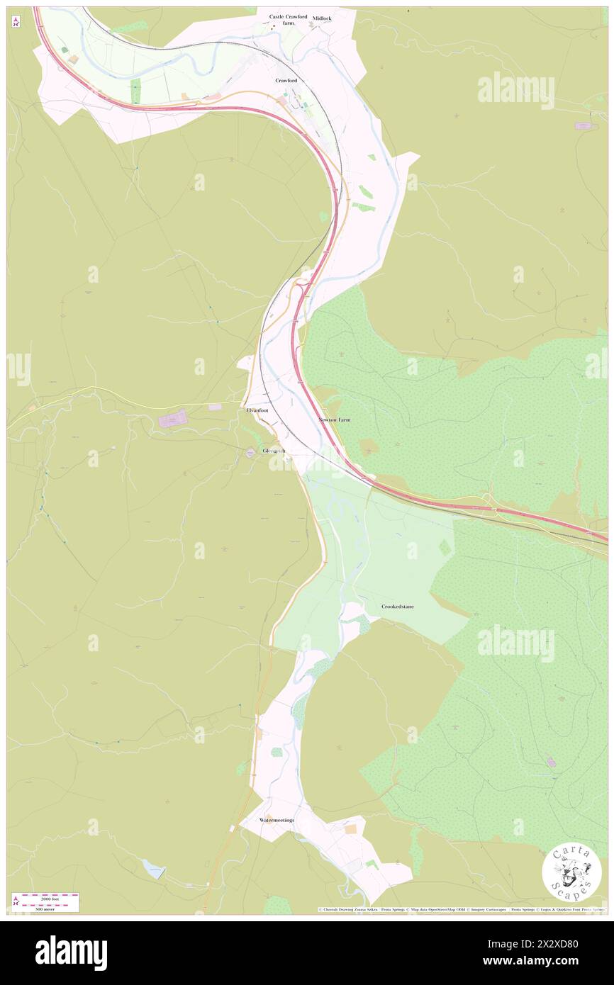 Elvan Water, GB, United Kingdom, Scotland, N 55 25' 59'', S 3 38' 59'', map, Cartascapes Map published in 2024. Explore Cartascapes, a map revealing Earth's diverse landscapes, cultures, and ecosystems. Journey through time and space, discovering the interconnectedness of our planet's past, present, and future. Stock Photo