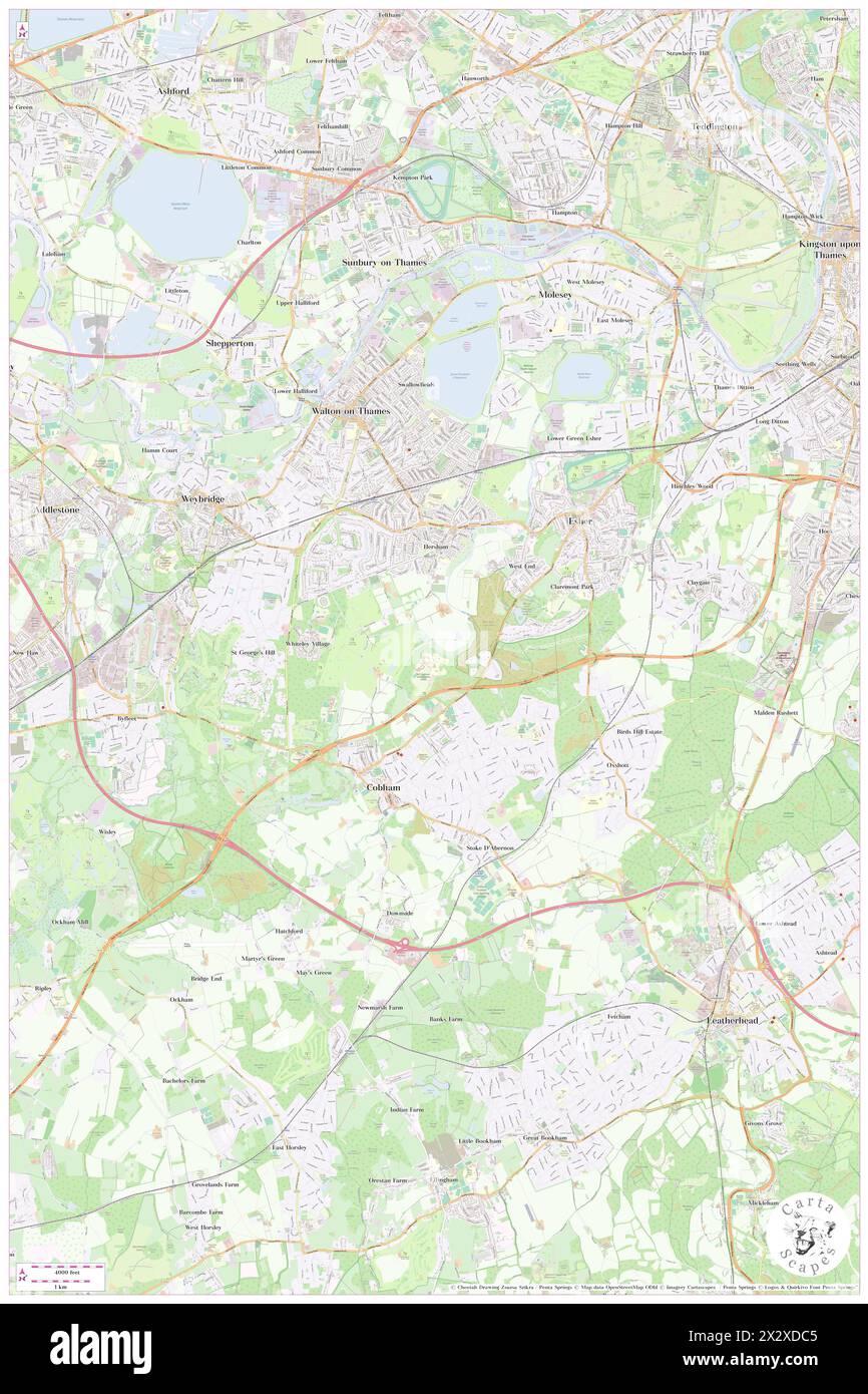 Elmbridge District, Surrey, GB, United Kingdom, England, N 51 21' 0'', S 0 24' 0'', map