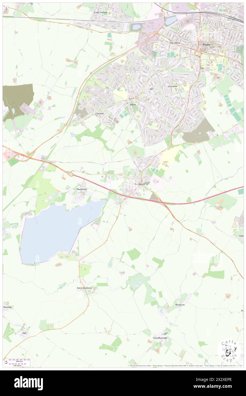 Dunchurch, Warwickshire, GB, United Kingdom, England, N 52 20' 15'', S 1 17' 28'', map, Cartascapes Map published in 2024. Explore Cartascapes, a map revealing Earth's diverse landscapes, cultures, and ecosystems. Journey through time and space, discovering the interconnectedness of our planet's past, present, and future. Stock Photo