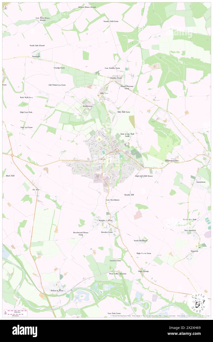 Crook, County Durham, GB, United Kingdom, England, N 54 42' 45'', S 1 ...