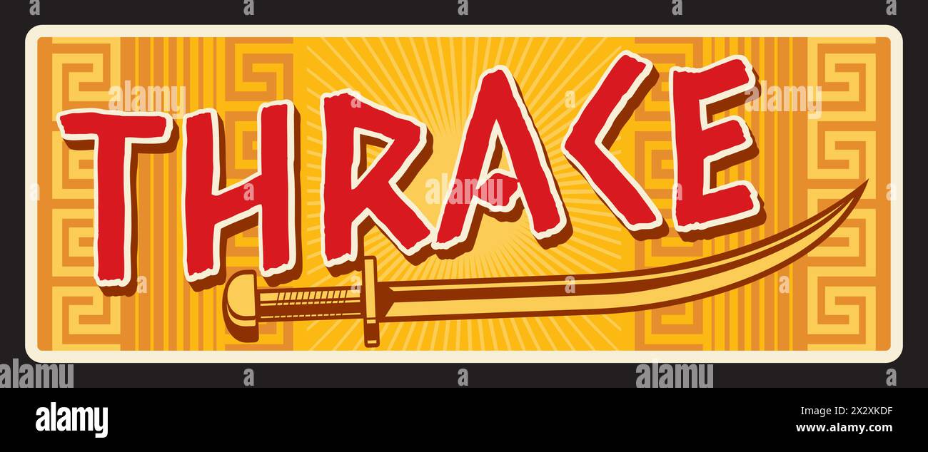 Thrace geographical and historical region in Southeast Europe. Vector