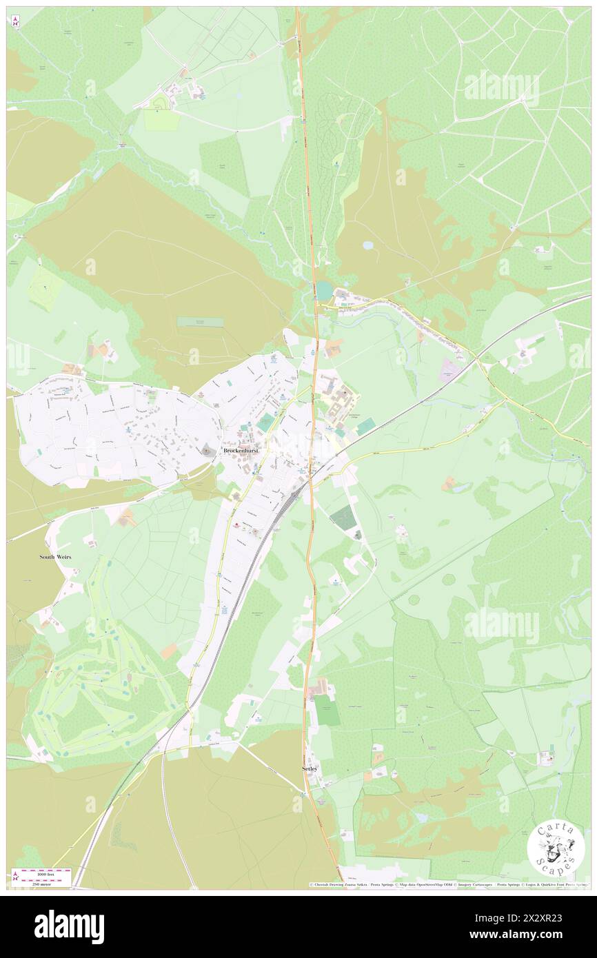 Map of brockenhurst Cut Out Stock Images & Pictures - Alamy