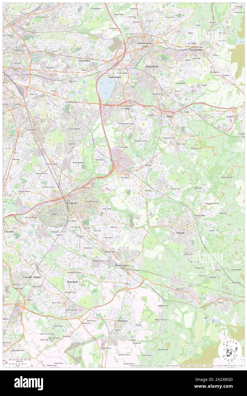 Bredbury, Borough of Stockport, GB, United Kingdom, England, N 53 25' 0'', S 2 7' 0'', map, Cartascapes Map published in 2024. Explore Cartascapes, a map revealing Earth's diverse landscapes, cultures, and ecosystems. Journey through time and space, discovering the interconnectedness of our planet's past, present, and future. Stock Photo