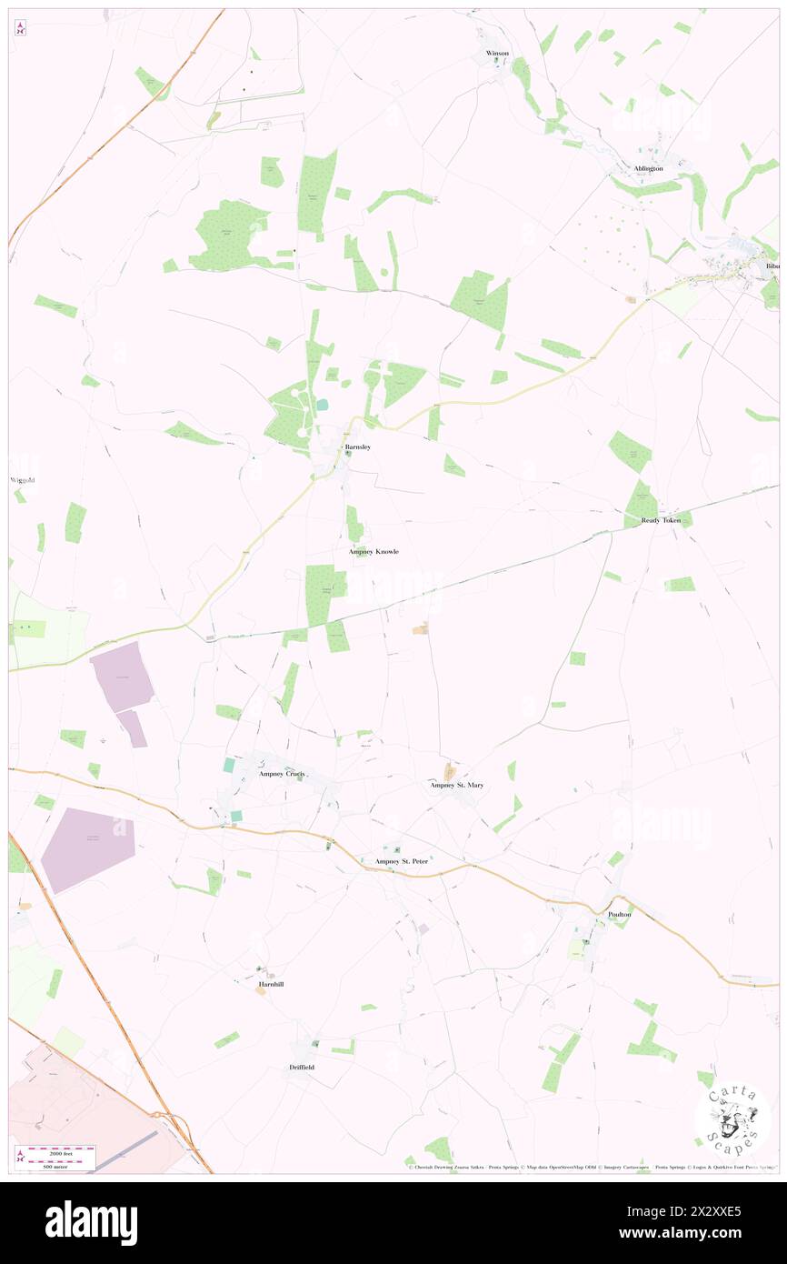 Barnsley, Gloucestershire, GB, United Kingdom, England, N 51 43' 59'', S 1 52' 59'', map, Cartascapes Map published in 2024. Explore Cartascapes, a map revealing Earth's diverse landscapes, cultures, and ecosystems. Journey through time and space, discovering the interconnectedness of our planet's past, present, and future. Stock Photo