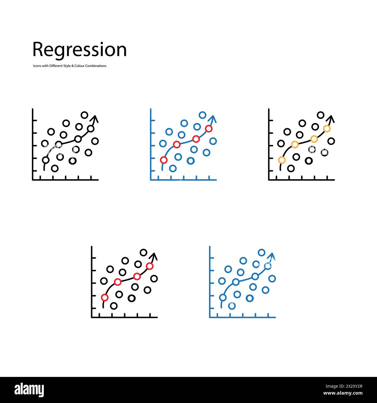 Regression icon hi-res stock photography and images - Alamy
