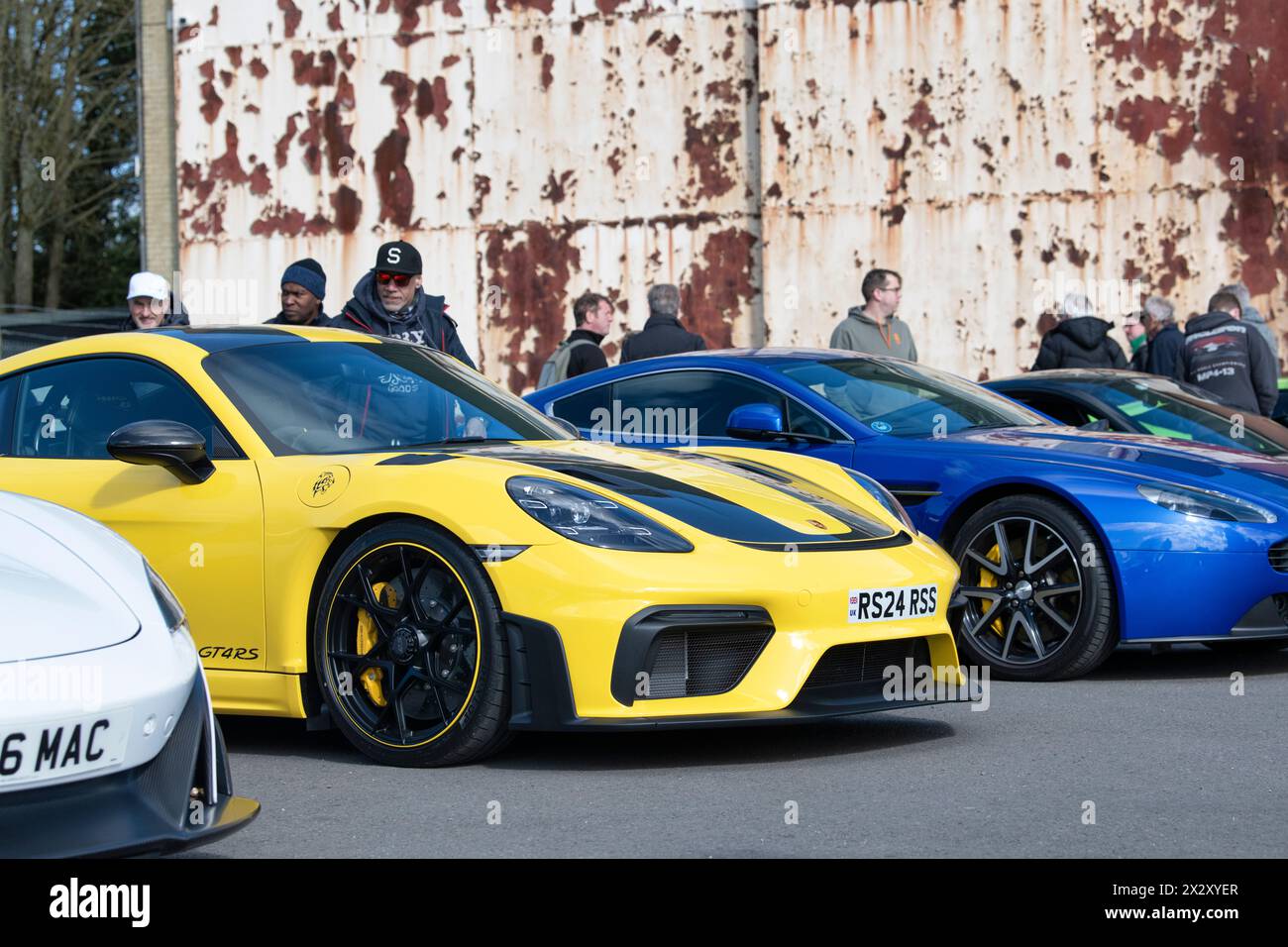 2024 Porsche GT4 RS at Bicester Heritage Centre Sunday Scramble. Bicester, Oxfordshire, England Stock Photo