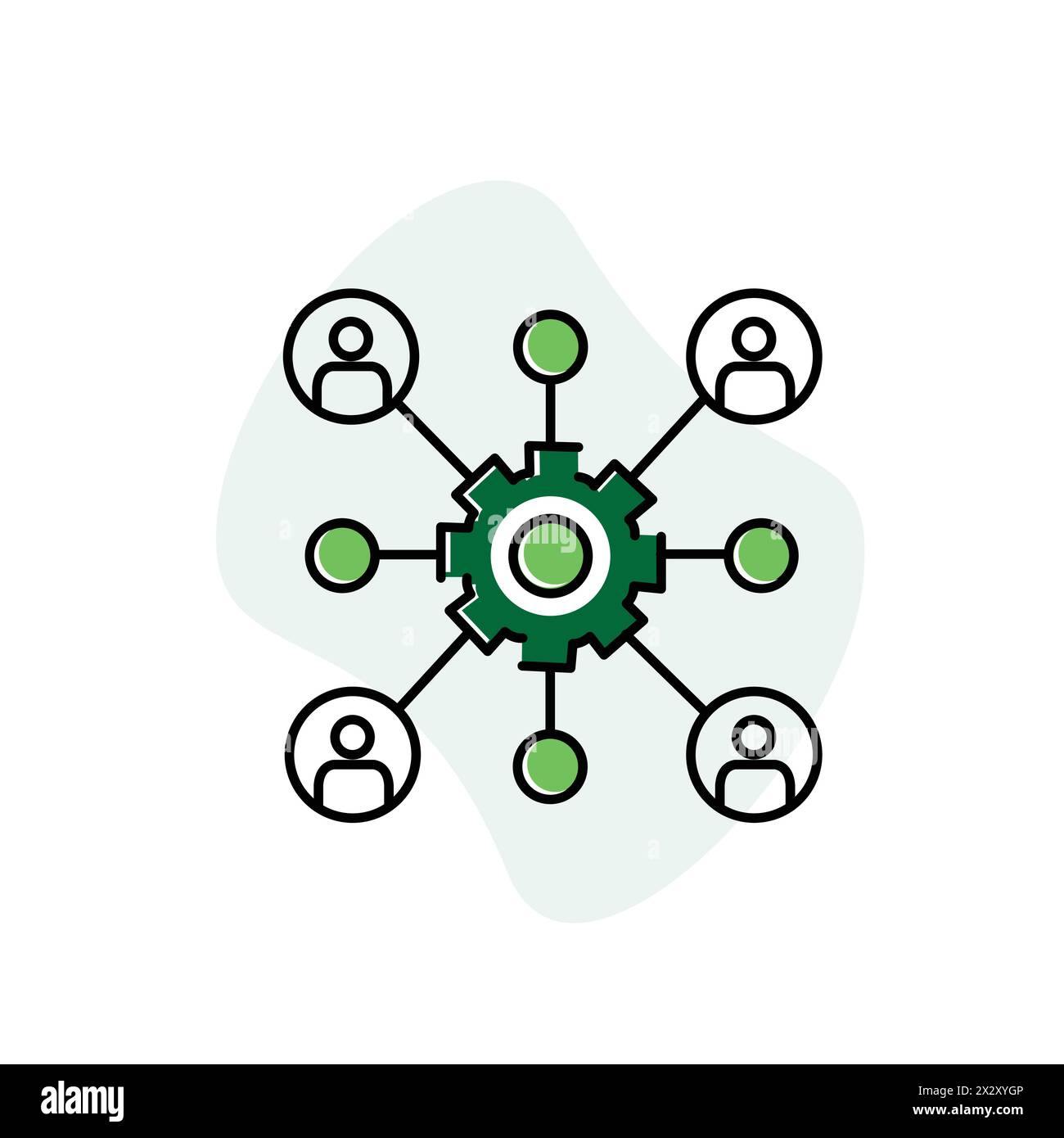 Association Analysis Vector Icon Design Stock Vector
