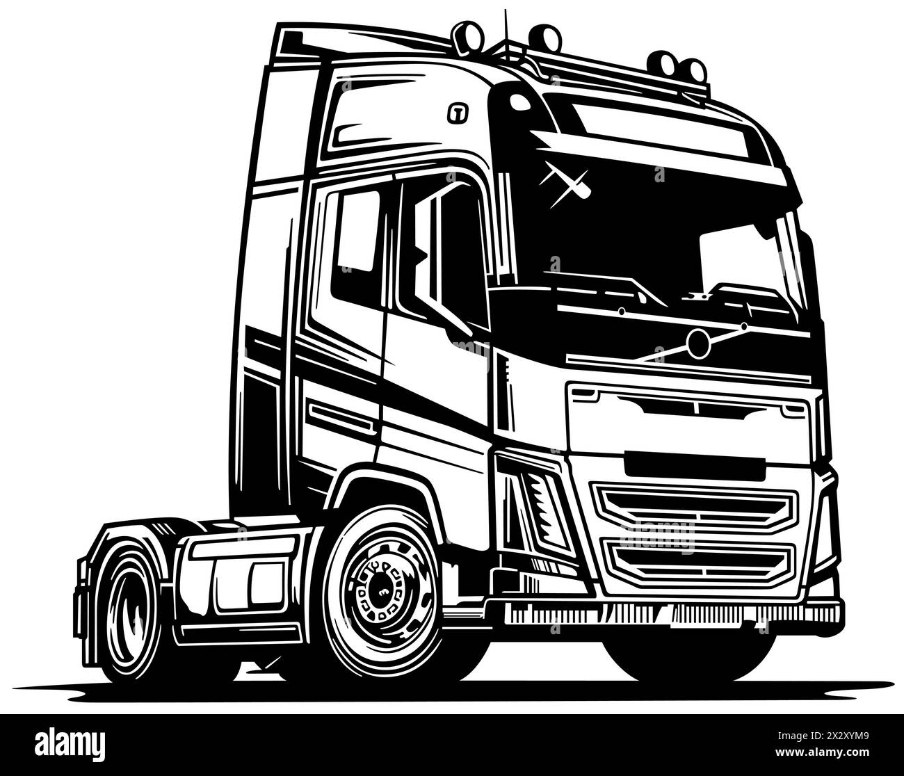 Volvo Tractor Truck Stock Vector Images Alamy volvo-tractor-truck-stock-vector-images-alamy
