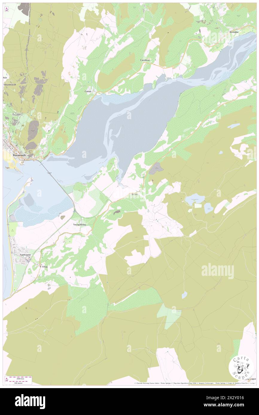 Arthog, Gwynedd, GB, United Kingdom, Wales, N 52 42' 41'', S 4 0' 35'', map, Cartascapes Map published in 2024. Explore Cartascapes, a map revealing Earth's diverse landscapes, cultures, and ecosystems. Journey through time and space, discovering the interconnectedness of our planet's past, present, and future. Stock Photo