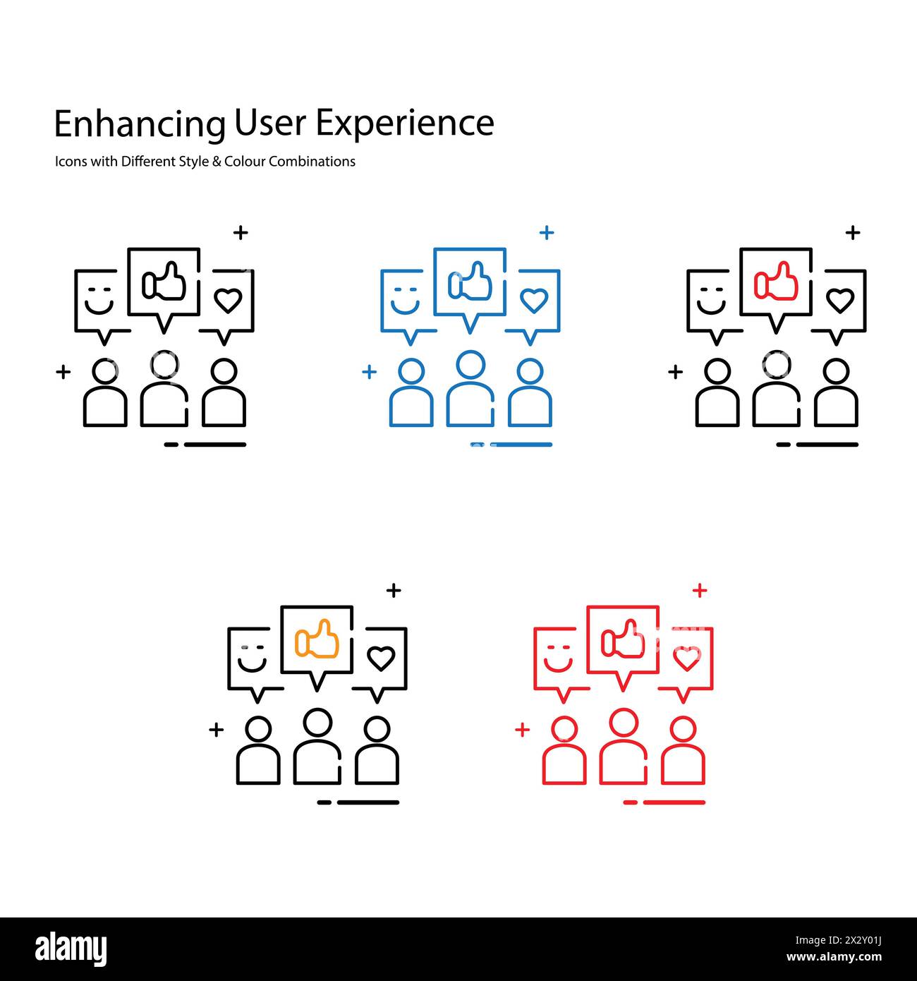Enhancing User Experience User-Centric Vector Icon Design Stock Vector