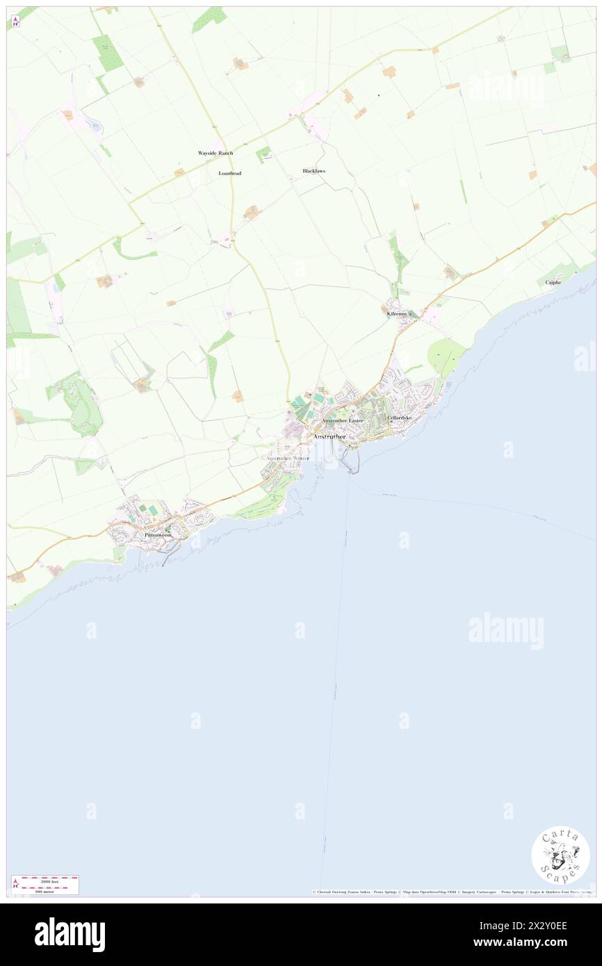 Anstruther Wester, Fife, GB, United Kingdom, Scotland, N 56 13' 16'', S 2 42' 19'', map, Cartascapes Map published in 2024. Explore Cartascapes, a map revealing Earth's diverse landscapes, cultures, and ecosystems. Journey through time and space, discovering the interconnectedness of our planet's past, present, and future. Stock Photo