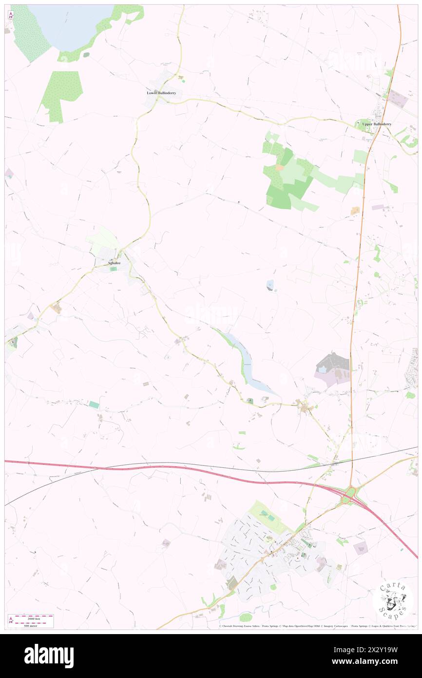 Aghalee, Lisburn and Castlereagh, GB, United Kingdom, Northern Ireland, N 54 31' 19'', S 6 15' 57'', map, Cartascapes Map published in 2024. Explore Cartascapes, a map revealing Earth's diverse landscapes, cultures, and ecosystems. Journey through time and space, discovering the interconnectedness of our planet's past, present, and future. Stock Photo