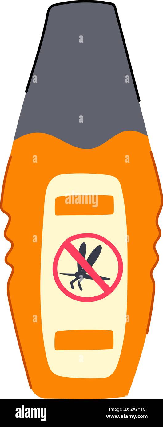 gnat insect repellent cartoon vector illustration Stock Vector Image ...