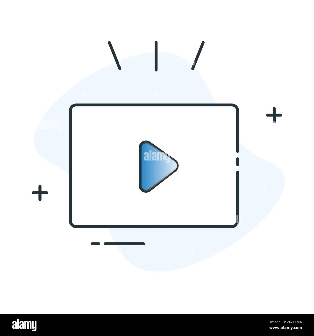 Video Prediction Predictive Video Analysis Vector Icon Design Stock Vector