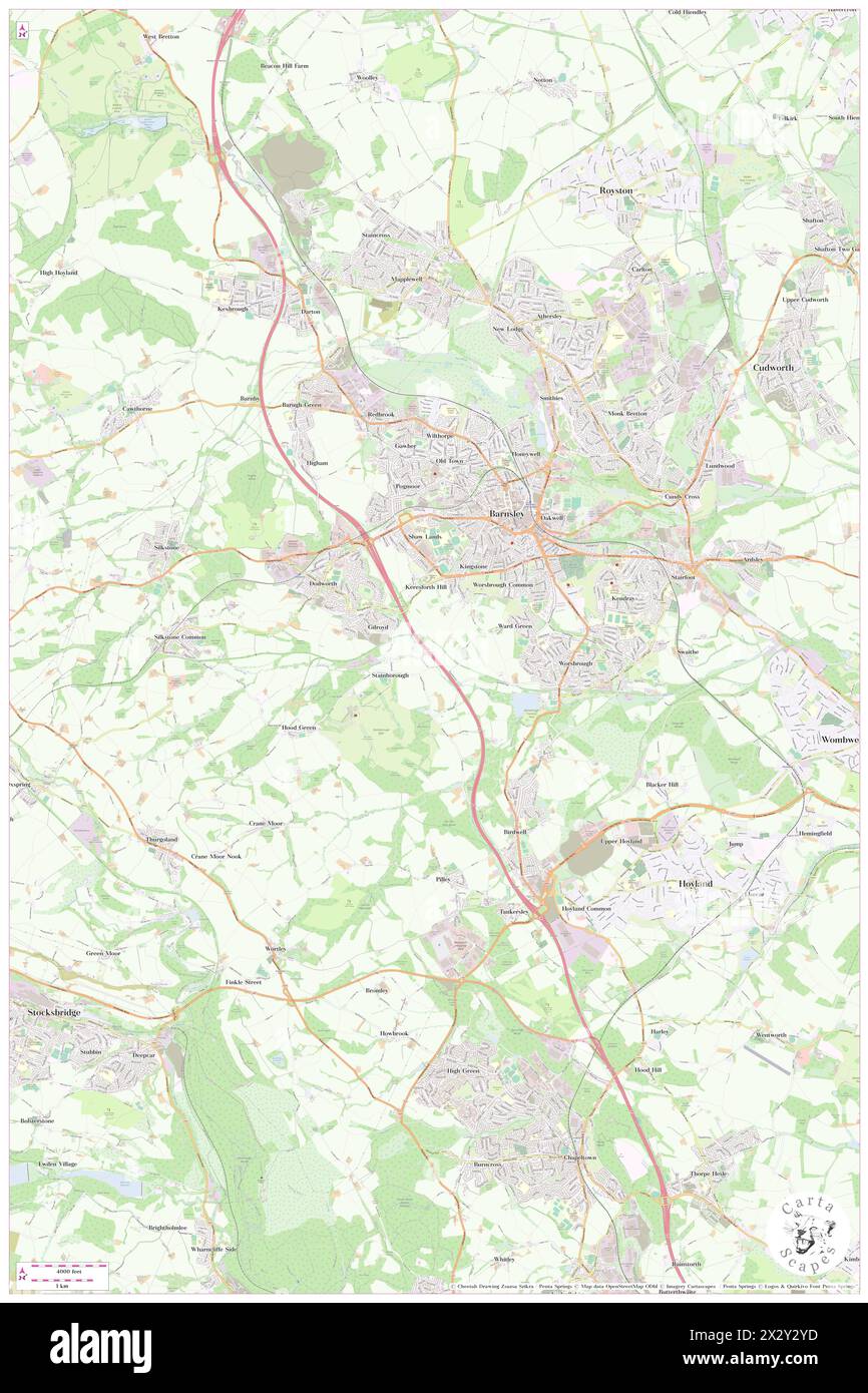 Barnsley, Barnsley, GB, United Kingdom, England, N 53 31' 59'', S 1 30' 0'', map, Cartascapes Map published in 2024. Explore Cartascapes, a map revealing Earth's diverse landscapes, cultures, and ecosystems. Journey through time and space, discovering the interconnectedness of our planet's past, present, and future. Stock Photo