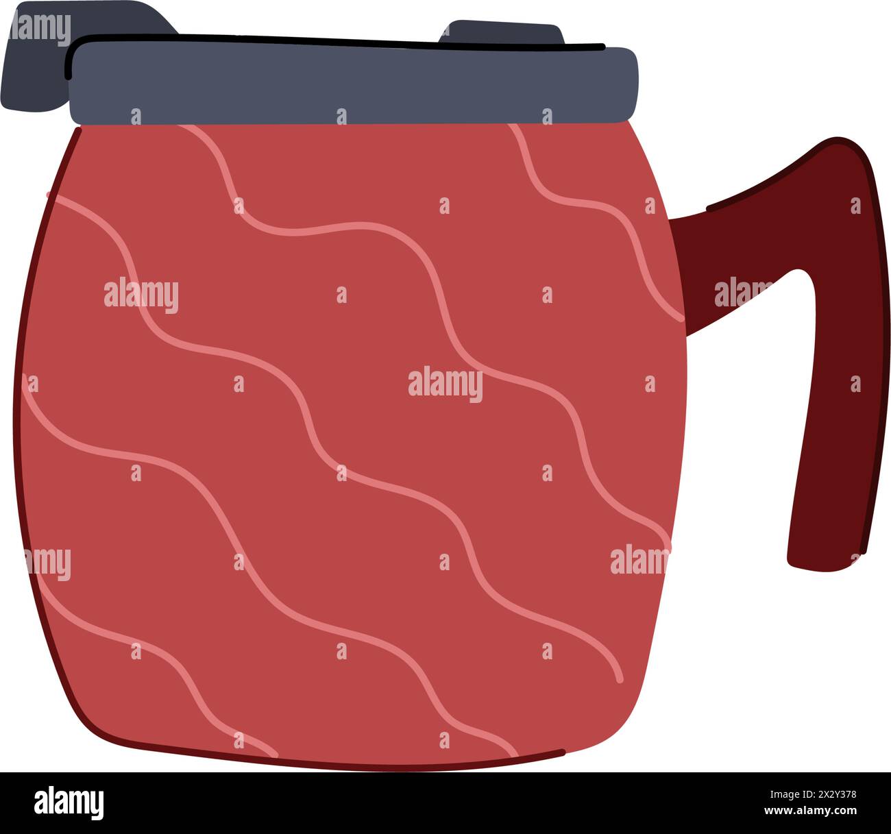 drink reusable coffee cup cartoon vector illustration Stock Vector