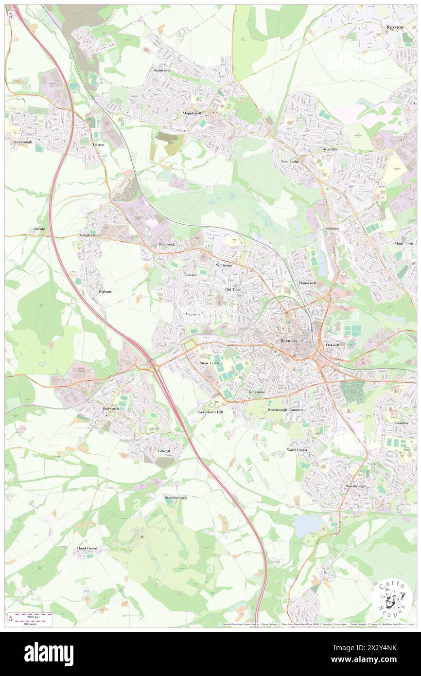 Pogmoor, Barnsley, GB, United Kingdom, England, N 53 33' 22'', S 1 30' 7'', map, Cartascapes Map published in 2024. Explore Cartascapes, a map revealing Earth's diverse landscapes, cultures, and ecosystems. Journey through time and space, discovering the interconnectedness of our planet's past, present, and future. Stock Photo