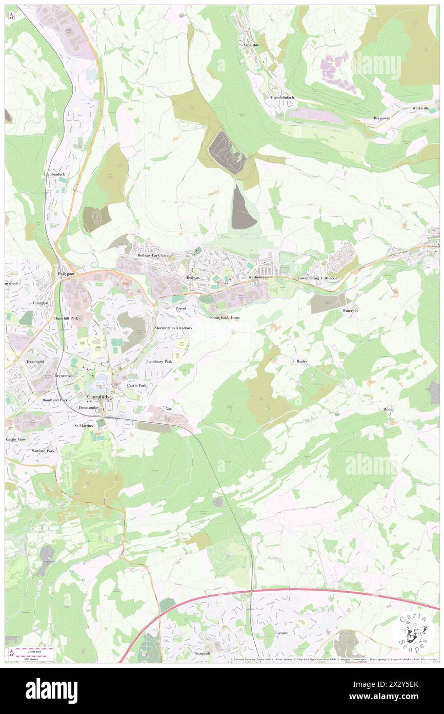 Gwern y Domen, Caerphilly County Borough, GB, United Kingdom, Wales, N 51 35' 0'', S 3 11' 31'', map, Cartascapes Map published in 2024. Explore Cartascapes, a map revealing Earth's diverse landscapes, cultures, and ecosystems. Journey through time and space, discovering the interconnectedness of our planet's past, present, and future. Stock Photo