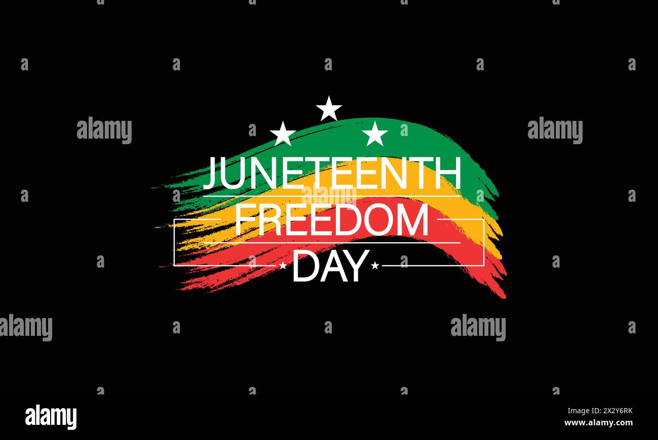 Honoring Juneteenth Beautiful Text Illustration Design For Freedom Day ...